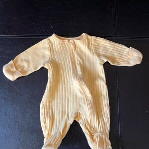 Wonder Nation Yellow Ribbed Kids Footie